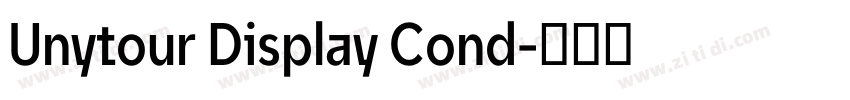 Unytour Display Cond字体转换 Unytour Display Cond字体转换